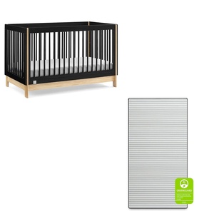 image:imagebabyGap by Delta Children Tate 4in1 Convertible Crib TrueSleep Crib and Toddler Mattress Bundle EbonyNatural