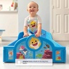 image:imageBaby Shark Plastic Sleep and Play Plastic Toddler Bed with Attached Guardrails by Delta Children Blue