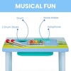 image:imageBluey Compact Play amp Learn Sensory Table  Includes Musical Instruments  Use as Sand TableSensory TableActivity TableMontessori Toy Blue