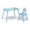 image:imageDelta Children  CoComelon 4Piece Toddler RoominaBox Set  Includes Sleep and Play Toddler Bed Table 1 Chair and Fabric Toy Box GreenBluey