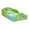 image:imageDelta Children  CoComelon 4Piece Toddler RoominaBox Set  Includes Sleep and Play Toddler Bed Table 1 Chair and Fabric Toy Box GreenCocomelon