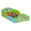 image:imageDelta Children  CoComelon 4Piece Toddler RoominaBox Set  Includes Sleep and Play Toddler Bed Table 1 Chair and Fabric Toy Box GreenCocomelon