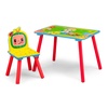 image:imageDelta Children  CoComelon 4Piece Toddler RoominaBox Set  Includes Sleep and Play Toddler Bed Table 1 Chair and Fabric Toy Box GreenCocomelon