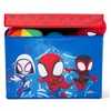 image:imageDelta Children  CoComelon 4Piece Toddler RoominaBox Set  Includes Sleep and Play Toddler Bed Table 1 Chair and Fabric Toy Box GreenMarvel Spidey and His Amazing Friends