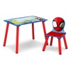 image:imageDelta Children  CoComelon 4Piece Toddler RoominaBox Set  Includes Sleep and Play Toddler Bed Table 1 Chair and Fabric Toy Box GreenMarvel Spidey and His Amazing Friends