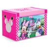 image:imageDelta Children  CoComelon 4Piece Toddler RoominaBox Set  Includes Sleep and Play Toddler Bed Table 1 Chair and Fabric Toy Box GreenMinnie Mouse