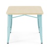 image:imageDelta Children Bistro Kids Play Table  Ideal for Arts amp Crafts Snack Time Homeschooling Homework amp More Aqua MetalNatural BirchAqua With Natural Birch