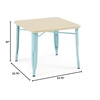 image:imageDelta Children Bistro Kids Play Table  Ideal for Arts amp Crafts Snack Time Homeschooling Homework amp More Aqua MetalNatural BirchAqua With Natural Birch