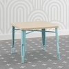 image:imageDelta Children Bistro Kids Play Table  Ideal for Arts amp Crafts Snack Time Homeschooling Homework amp More Aqua MetalNatural BirchAqua With Natural Birch