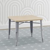 image:imageDelta Children Bistro Kids Play Table  Ideal for Arts amp Crafts Snack Time Homeschooling Homework amp More Aqua MetalNatural BirchGrey With Natural Birch