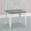 image:imageDelta Children Bistro Kids Play Table  Ideal for Arts amp Crafts Snack Time Homeschooling Homework amp More Aqua MetalNatural BirchWhite With Grey Barnboard