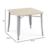 image:imageDelta Children Bistro Kids Play Table  Ideal for Arts amp Crafts Snack Time Homeschooling Homework amp More Grey MetalNatural BirchGrey With Natural Birch