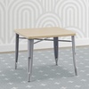 image:imageDelta Children Bistro Kids Play Table  Ideal for Arts amp Crafts Snack Time Homeschooling Homework amp More Grey MetalNatural BirchGrey With Natural Birch