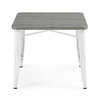 image:imageDelta Children Bistro Kids Play Table  Ideal for Arts amp Crafts Snack Time Homeschooling Homework amp More Grey MetalNatural BirchWhite With Grey Barnboard