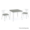 image:imageDelta Children Bistro Kids Play Table  Ideal for Arts amp Crafts Snack Time Homeschooling Homework amp More Grey MetalNatural BirchWhite With Grey Barnboard