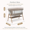image:imageDelta Children Bondi Beechwood By The Bed Bassinet with PureAir Breathable Mesh Sheet and FSCCertified Wood TanBedside Bassinet