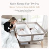 image:imageDelta Children Bondi Beechwood By The Bed Bassinet with PureAir Breathable Mesh Sheet and FSCCertified Wood TanTwin Bassinet