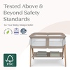 image:imageDelta Children Bondi Beechwood By The Bed Bassinet with PureAir Breathable Mesh Sheet and FSCCertified Wood TanTwin Bassinet