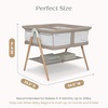 image:imageDelta Children Bondi Beechwood By The Bed Bassinet with PureAir Breathable Mesh Sheet and FSCCertified Wood TanTwin Bassinet