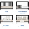 image:imageDelta Children Bowie 4in1 Convertible Acrylic Crib  Greenguard Gold Certified Black EbonyCrib