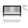 image:imageDelta Children Bowie 4in1 Convertible Acrylic Crib  Greenguard Gold Certified Black EbonyCrib