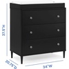 image:imageDelta Children Bowie 4in1 Convertible Acrylic Crib  Greenguard Gold Certified Black EbonyDresser
