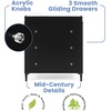 image:imageDelta Children Bowie 4in1 Convertible Acrylic Crib  Greenguard Gold Certified Black EbonyDresser