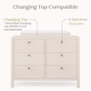 image:imageDelta Children Brooks 6 Drawer Dresser with Interlocking Drawers Includes 3 Sets of Knobs  Choose from Natural Brushed Nickel amp Melted Bronze Bianca WhiteSoft Beige