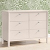 image:imageDelta Children Brooks 6 Drawer Dresser with Interlocking Drawers Includes 3 Sets of Knobs  Choose from Natural Brushed Nickel amp Melted Bronze Bianca WhiteSoft Beige