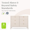 image:imageDelta Children Brooks 6 Drawer Dresser with Interlocking Drawers Includes 3 Sets of Knobs  Choose from Natural Brushed Nickel amp Melted Bronze Bianca WhiteSoft Beige
