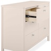 image:imageDelta Children Brooks 6 Drawer Dresser with Interlocking Drawers Includes 3 Sets of Knobs  Choose from Natural Brushed Nickel amp Melted Bronze Bianca WhiteSoft Beige