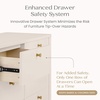 image:imageDelta Children Brooks 6 Drawer Dresser with Interlocking Drawers Includes 3 Sets of Knobs  Choose from Natural Brushed Nickel amp Melted Bronze Bianca WhiteSoft Beige