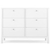 image:imageDelta Children Brooks 6 Drawer Dresser with Interlocking Drawers Includes 3 Sets of Knobs  Choose from Natural Brushed Nickel amp Melted Bronze Bianca WhiteBianca White
