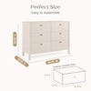 image:imageDelta Children Brooks 6 Drawer Dresser with Interlocking Drawers Includes 3 Sets of Knobs  Choose from Natural Brushed Nickel amp Melted Bronze Bianca WhiteSoft Beige