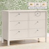 image:imageDelta Children Brooks 6 Drawer Dresser with Interlocking Drawers Includes 3 Sets of Knobs  Choose from Natural Brushed Nickel amp Melted Bronze Bianca WhiteSoft Beige