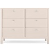 image:imageDelta Children Brooks 6 Drawer Dresser with Interlocking Drawers Includes 3 Sets of Knobs  Choose from Natural Brushed Nickel amp Melted Bronze Bianca WhiteSoft Beige