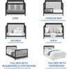 image:imageDelta Children Brooks 6in1 Convertible Crib  Greenguard Gold Certified Midnight GreyMidnight Grey