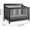 image:imageDelta Children Brooks 6in1 Convertible Crib  Greenguard Gold Certified Midnight GreyMidnight Grey