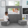 image:imageDelta Children Convertible Sofa and Play Set for Kids and Toddlers Modular Foam Couch and Flip Out Lounger with 2 Ottomans GreyGrey