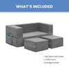 image:imageDelta Children Convertible Sofa and Play Set for Kids and Toddlers Modular Foam Couch and Flip Out Lounger with 2 Ottomans GreyGrey