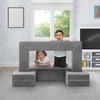 image:imageDelta Children Convertible Sofa and Play Set for Kids and Toddlers Modular Foam Couch and Flip Out Lounger with 2 Ottomans GreyGrey