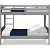 image:imageDelta Children Convertible Twin Over Twin Wood Bunk Bed with Ladder and Guardrails  Use as Bunk Bed or 2 StandAlone Twin Beds GreyBunk Bed Only