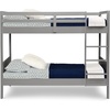 image:imageDelta Children Convertible Twin Over Twin Wood Bunk Bed with Ladder and Guardrails  Use as Bunk Bed or 2 StandAlone Twin Beds GreyBunk Bed Only