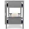 image:imageDelta Children Convertible Twin Over Twin Wood Bunk Bed with Ladder and Guardrails  Use as Bunk Bed or 2 StandAlone Twin Beds GreyBunk Bed Only