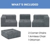 image:imageDelta Children Cozee 4Piece Sectional Sofa Set 20D x 20W x 155H Grey4Piece Sectional Sofa Set