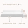 image:imageDelta Children Crib and Changer Changing Pad and Plush Cover  Works with Crib and Changers  Machine Washable Cover Waterproof White