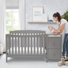 image:imageDelta Children Crib and Changer Changing Pad and Plush Cover  Works with Crib and Changers  Machine Washable Cover Waterproof White