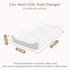 image:imageDelta Children Crib and Changer Changing Pad and Plush Cover  Works with Crib and Changers  Machine Washable Cover Waterproof White