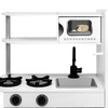 image:imageDelta Children Deluxe Modern Kitchen  Toy Kitchen Playset with Realistic Knobs that TurnClick Oven Sink and FridgeFreezer with Ice Maker White