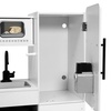 image:imageDelta Children Deluxe Modern Kitchen  Toy Kitchen Playset with Realistic Knobs that TurnClick Oven Sink and FridgeFreezer with Ice Maker White